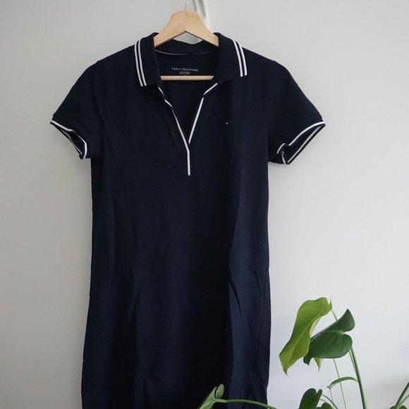 Tommy Hilfiger Navy Blue Collared Polo Dress - Picture 1 of 4